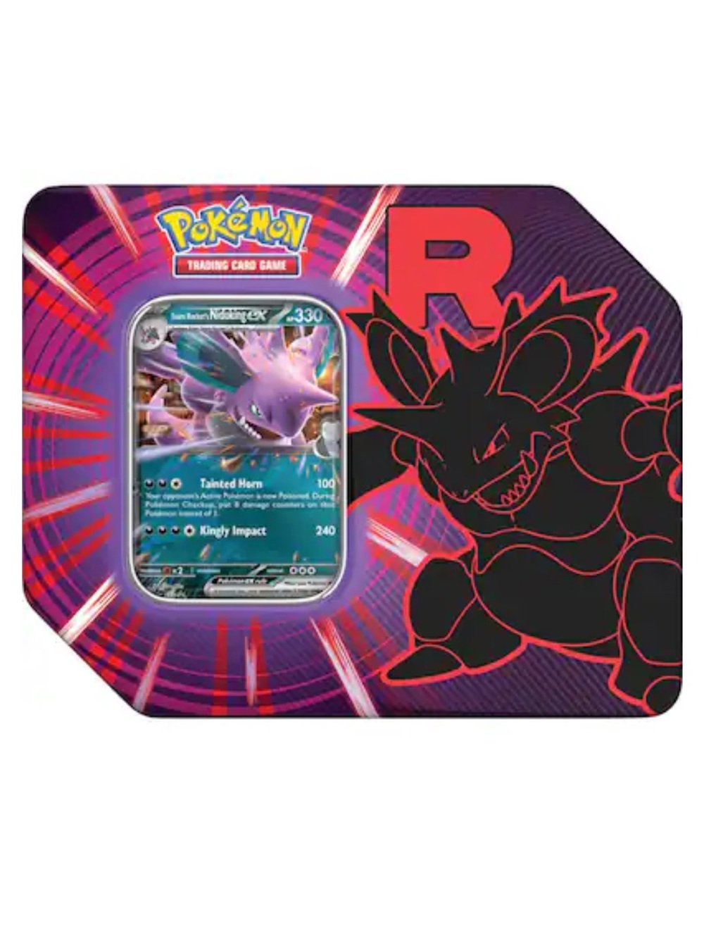 New! Pokémon TCG Team Rocket Tin [Team Rocket's Nidoking ex]